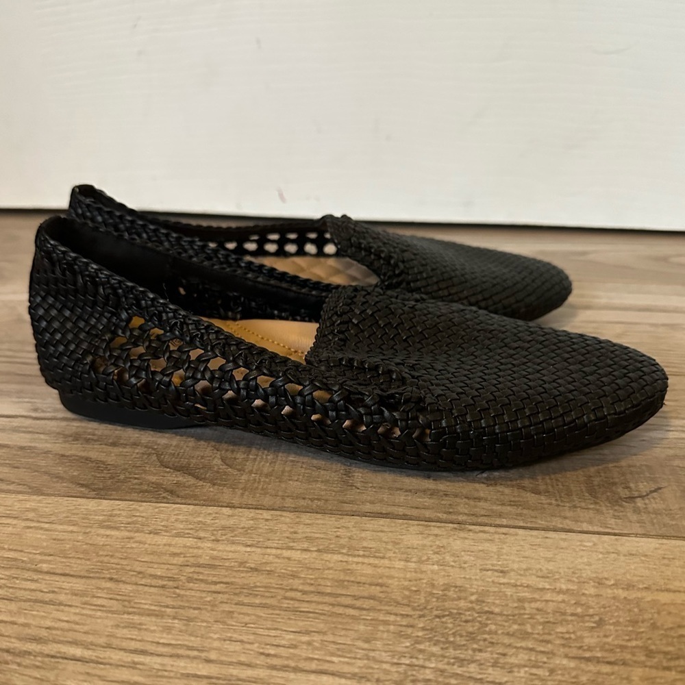 Birdies The Starling Black Mesh Woven Flats
